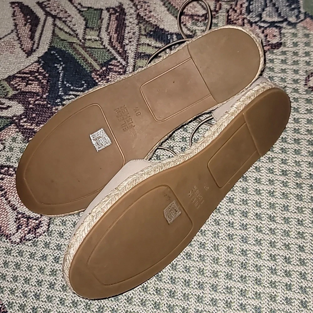 Eileen Fisher Espadrille sandals strappy suede zip up mint condition 👌s2